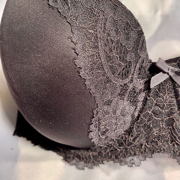 VICTORIA’s SECRET BLACK w LACE DREAM ANGELS MULTI-WAY 32DDD - Picture 3 of 5